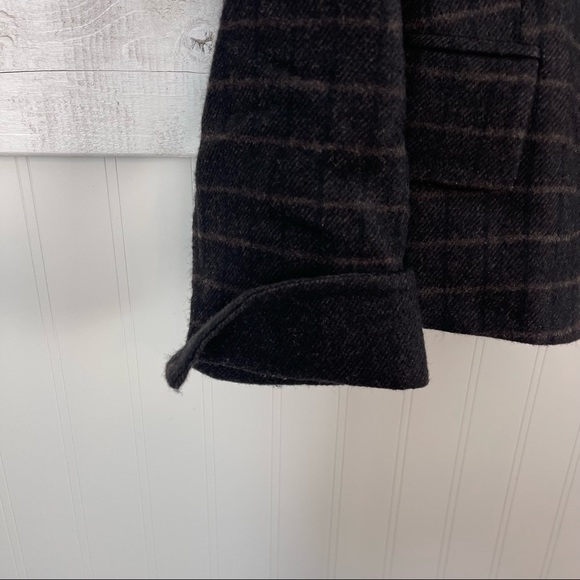 AKRIS Wool Plaid Zip Collar Blazer - Picture 3 of 8